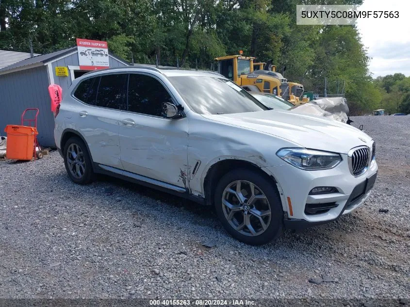 2021 BMW X3 xDrive30I VIN: 5UXTY5C08M9F57563 Lot: 40155263