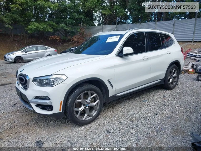 2021 BMW X3 xDrive30I VIN: 5UXTY5C08M9F57563 Lot: 40155263