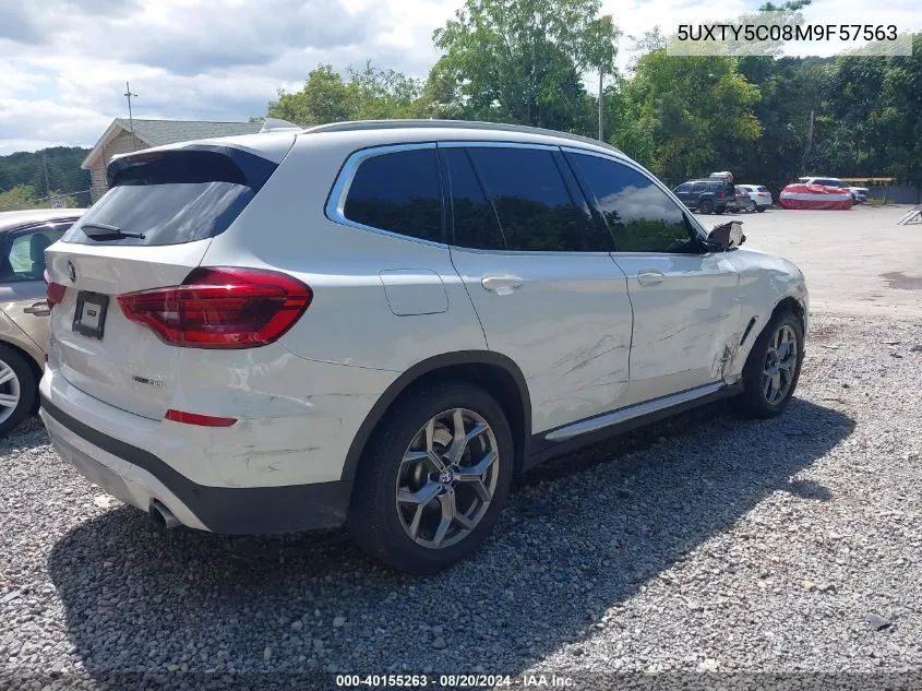 2021 BMW X3 xDrive30I VIN: 5UXTY5C08M9F57563 Lot: 40155263