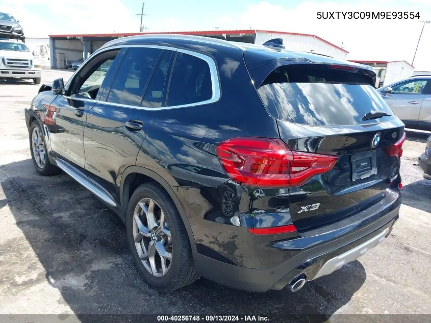 5UXTY3C09M9E93554 2021 BMW X3 Sdrive30I