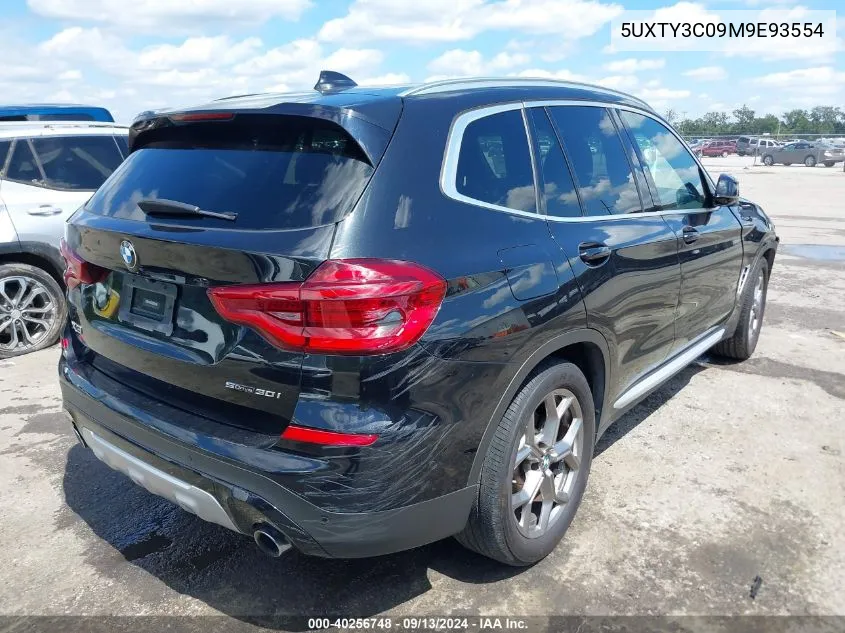 5UXTY3C09M9E93554 2021 BMW X3 Sdrive30I