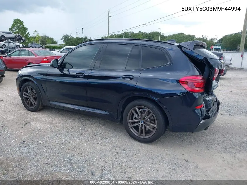 5UXTY5C03M9F44994 2021 BMW X3 xDrive30I