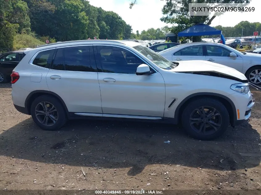 2021 BMW X3 xDrive30I VIN: 5UXTY5C02M9G94269 Lot: 40349445