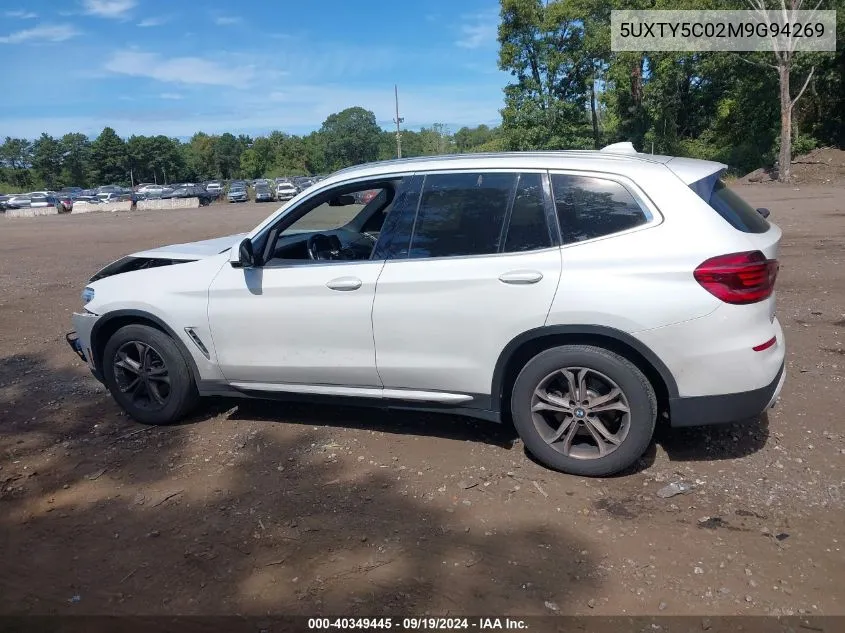 2021 BMW X3 xDrive30I VIN: 5UXTY5C02M9G94269 Lot: 40349445