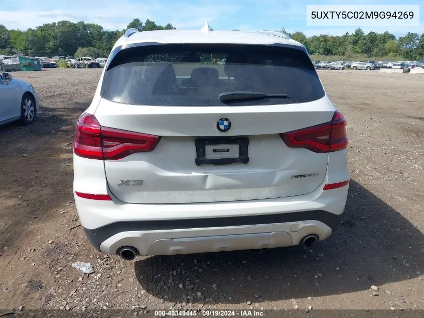 2021 BMW X3 xDrive30I VIN: 5UXTY5C02M9G94269 Lot: 40349445