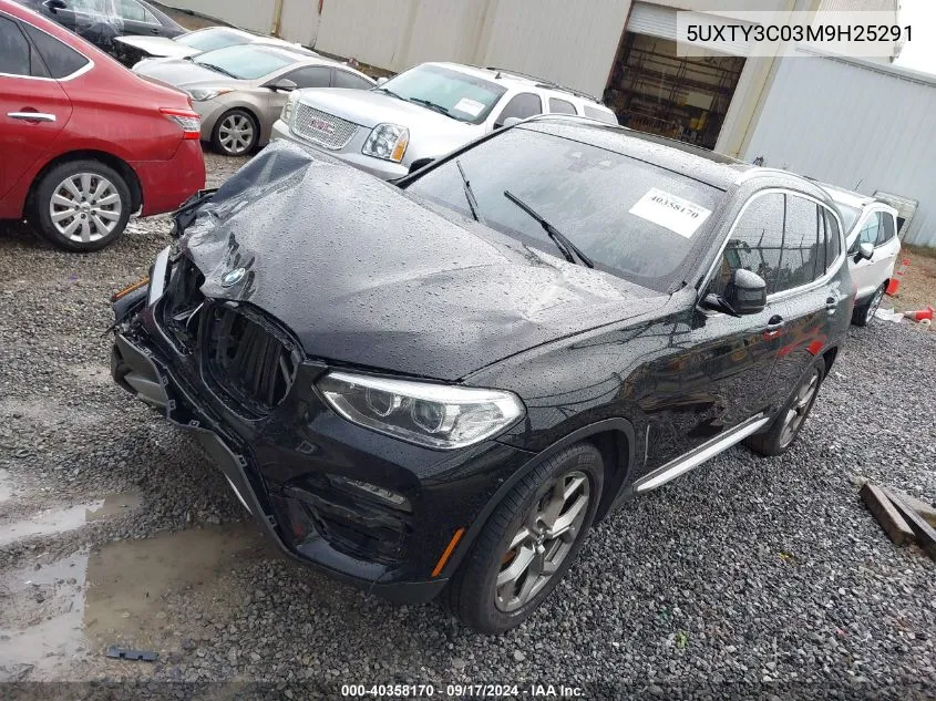 5UXTY3C03M9H25291 2021 BMW X3 Sdrive30I