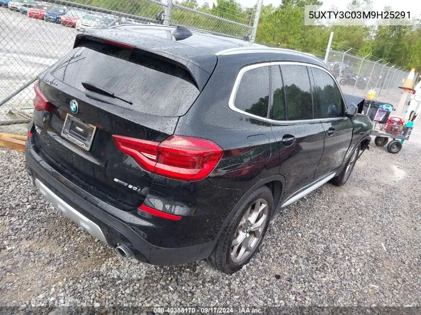 2021 BMW X3 Sdrive30I VIN: 5UXTY3C03M9H25291 Lot: 40358170