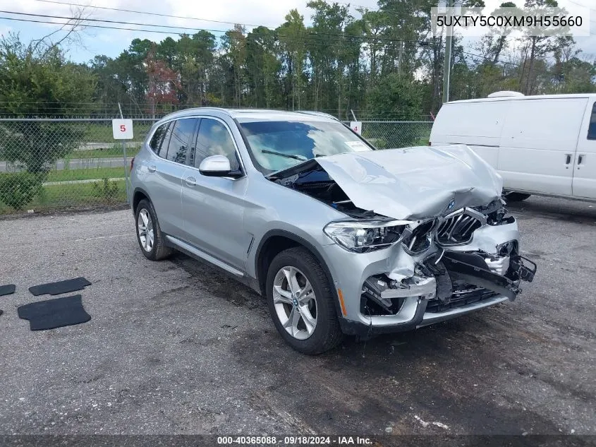 2021 BMW X3 xDrive30I VIN: 5UXTY5C0XM9H55660 Lot: 40365088