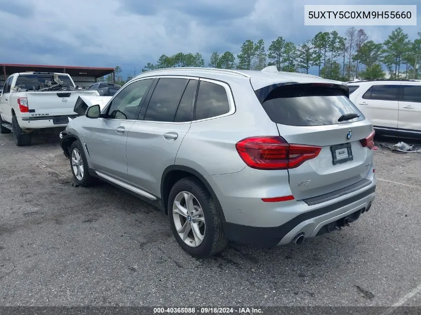 2021 BMW X3 xDrive30I VIN: 5UXTY5C0XM9H55660 Lot: 40365088