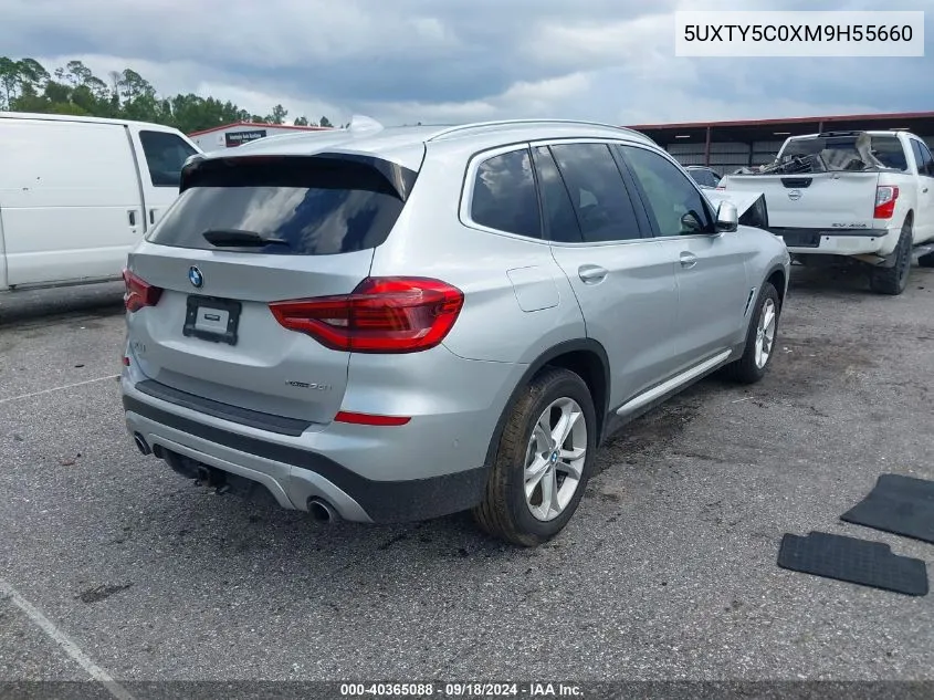 2021 BMW X3 xDrive30I VIN: 5UXTY5C0XM9H55660 Lot: 40365088