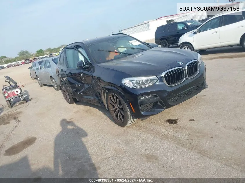 2021 BMW X3 Sdrive30I VIN: 5UXTY3C0XM9G37158 Lot: 40398981