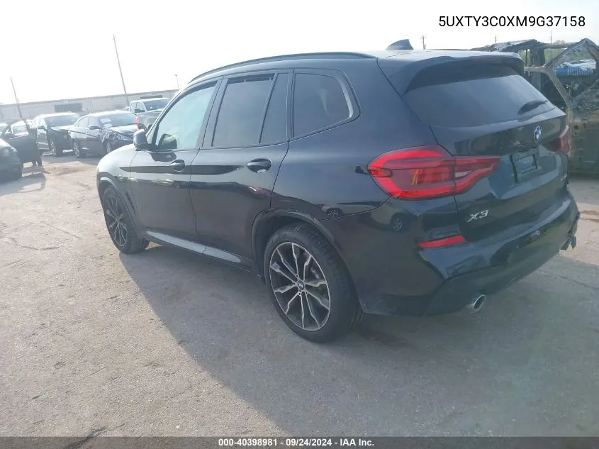 5UXTY3C0XM9G37158 2021 BMW X3 Sdrive30I