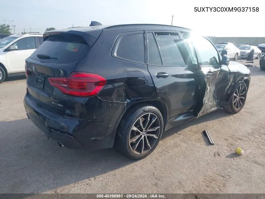 2021 BMW X3 Sdrive30I VIN: 5UXTY3C0XM9G37158 Lot: 40398981