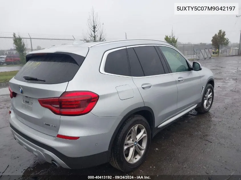 5UXTY5C07M9G42197 2021 BMW X3 xDrive30I