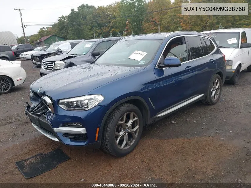 2021 BMW X3 xDrive30I VIN: 5UXTY5C04M9G38768 Lot: 40448065