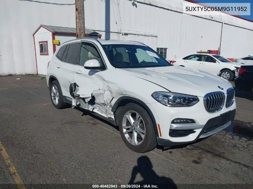 2021 BMW X3 xDrive30I VIN: 5UXTY5C05M9G11952 Lot: 40452943