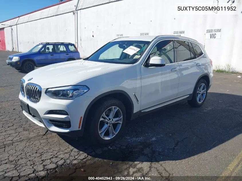 5UXTY5C05M9G11952 2021 BMW X3 xDrive30I