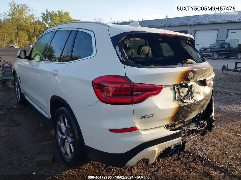 2021 BMW X3 xDrive30I VIN: 5UXTY5C05M9H57476 Lot: 40472765