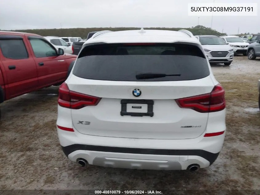 2021 BMW X3 Sdrive30I VIN: 5UXTY3C08M9G37191 Lot: 40510079