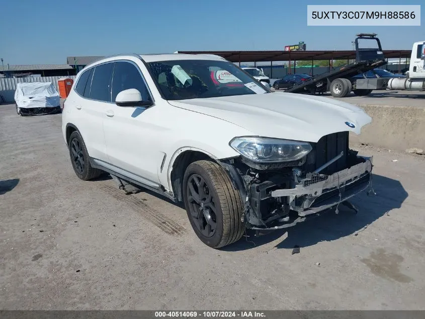 5UXTY3C07M9H88586 2021 BMW X3 Sdrive30I