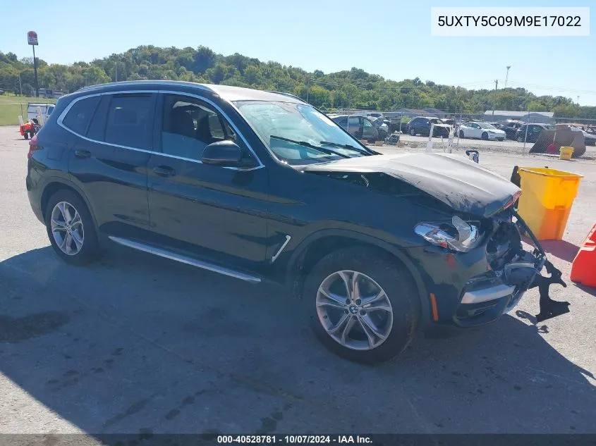 5UXTY5C09M9E17022 2021 BMW X3 xDrive30I