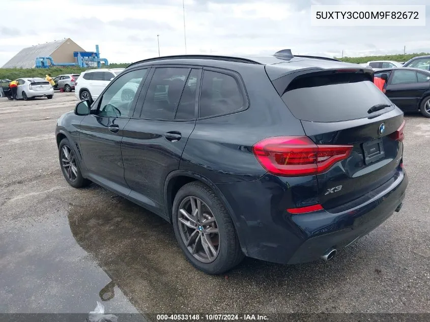 2021 BMW X3 Sdrive30I VIN: 5UXTY3C00M9F82672 Lot: 40533148