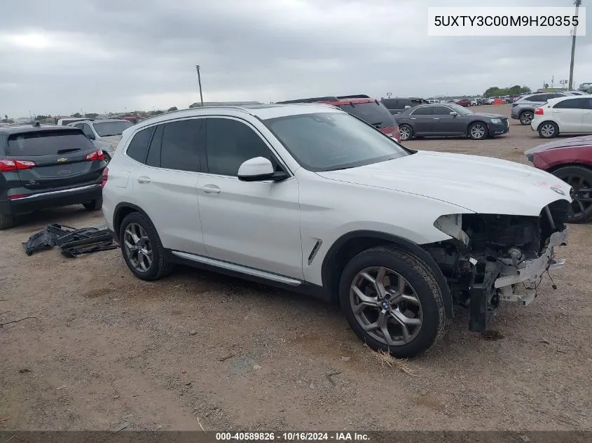 5UXTY3C00M9H20355 2021 BMW X3 Sdrive30I