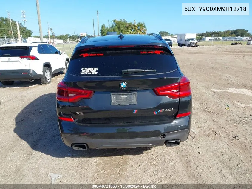 5UXTY9C0XM9H12718 2021 BMW X3 M40I