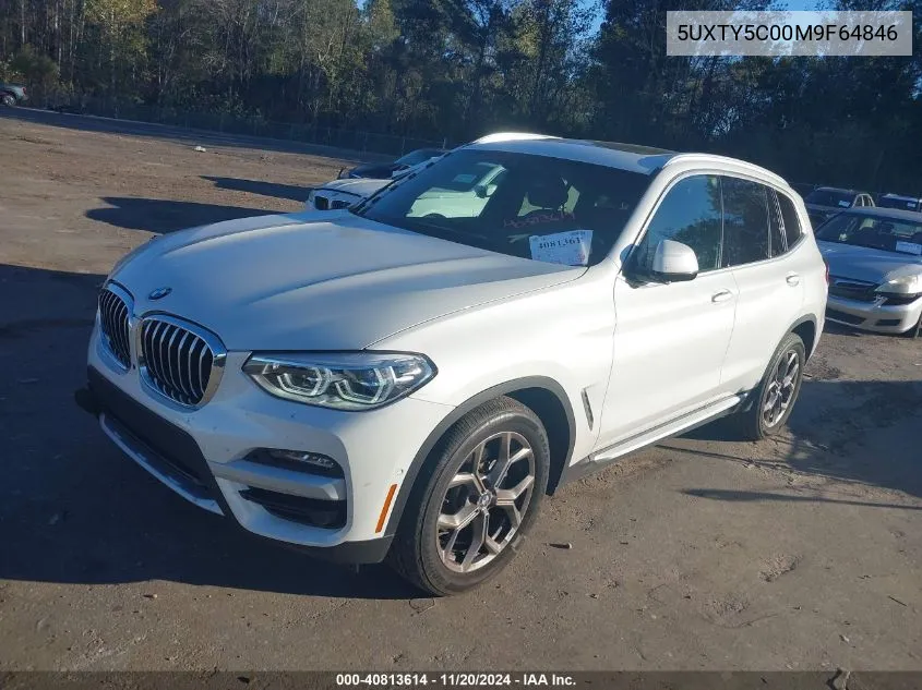 2021 BMW X3 xDrive30I VIN: 5UXTY5C00M9F64846 Lot: 40813614