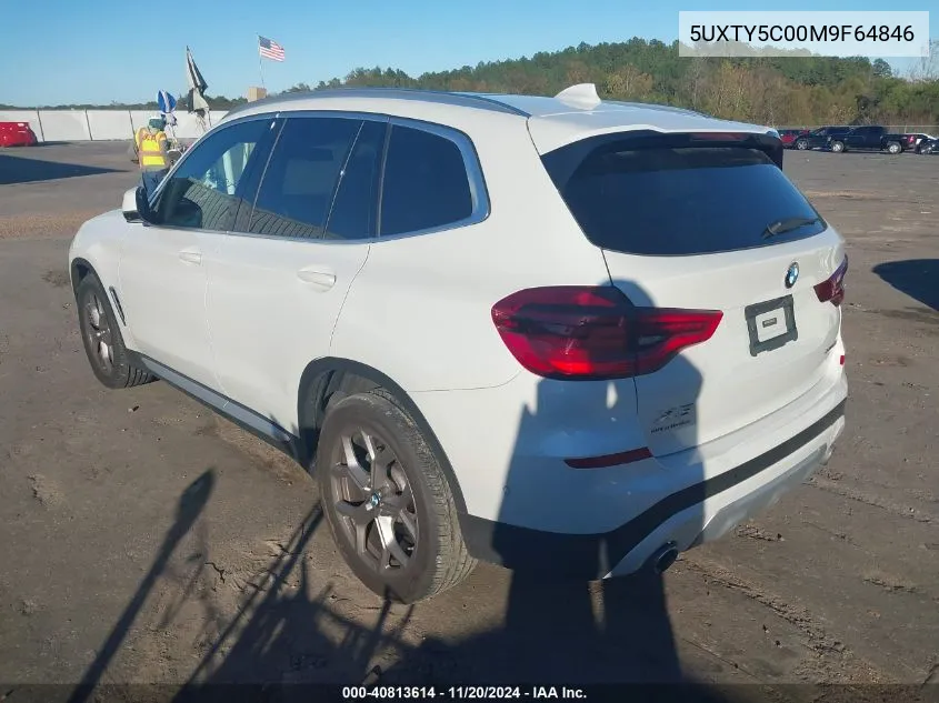 2021 BMW X3 xDrive30I VIN: 5UXTY5C00M9F64846 Lot: 40813614