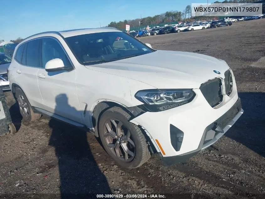 2022 BMW X3 xDrive30I VIN: WBX57DP01NN179807 Lot: 38901629