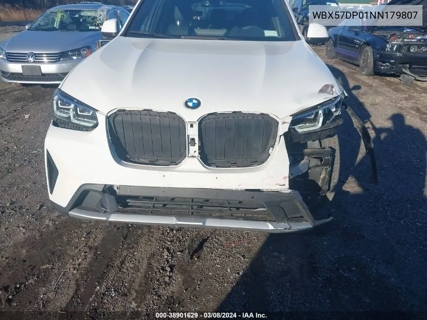 2022 BMW X3 xDrive30I VIN: WBX57DP01NN179807 Lot: 38901629