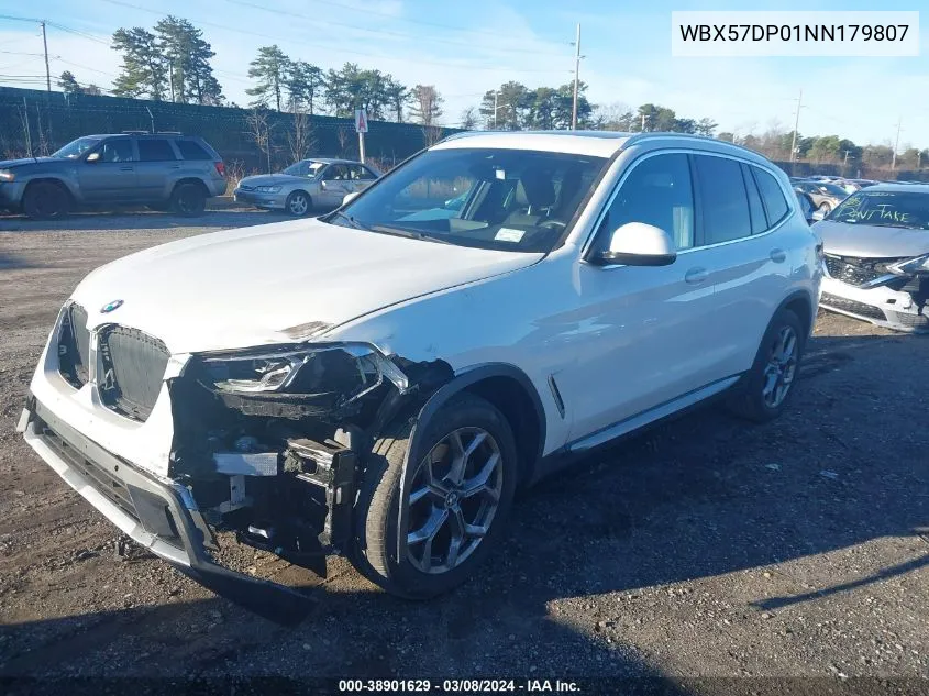 2022 BMW X3 xDrive30I VIN: WBX57DP01NN179807 Lot: 38901629