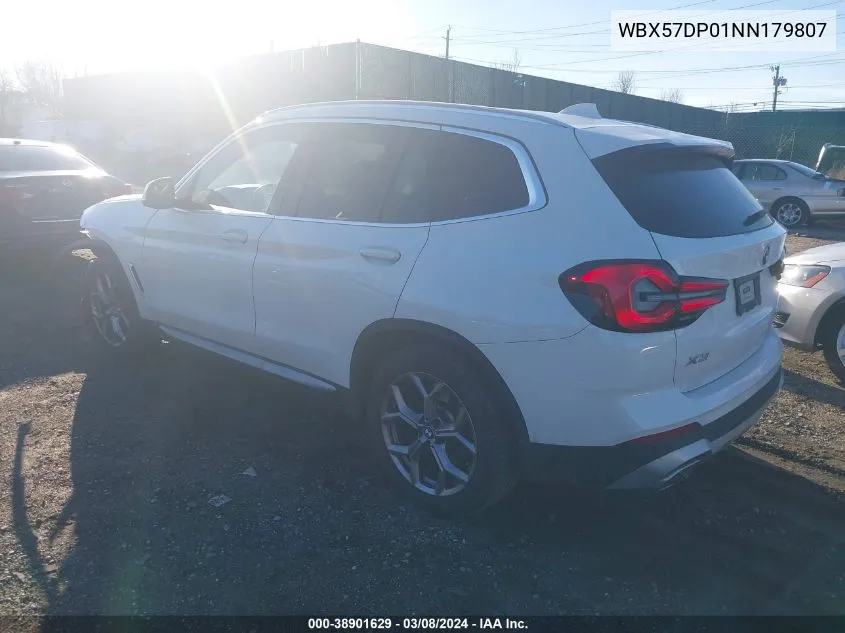 2022 BMW X3 xDrive30I VIN: WBX57DP01NN179807 Lot: 38901629