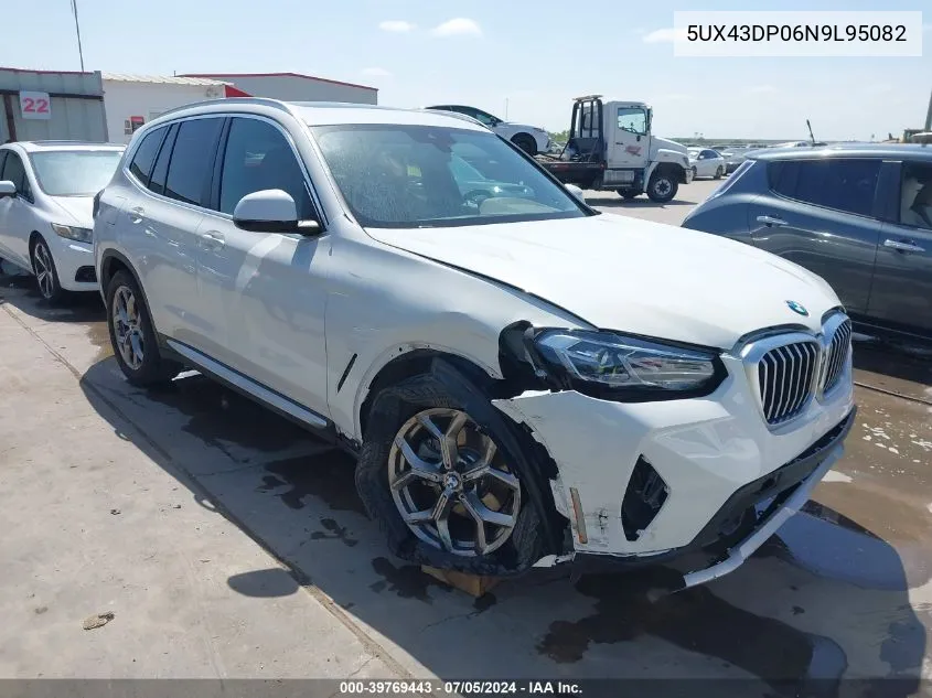 2022 BMW X3 Sdrive30I VIN: 5UX43DP06N9L95082 Lot: 39769443