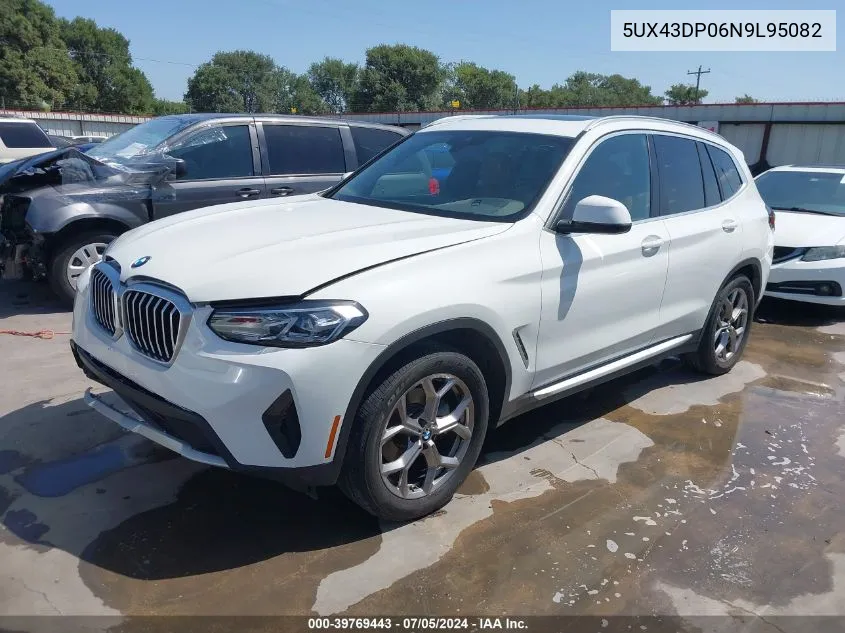 2022 BMW X3 Sdrive30I VIN: 5UX43DP06N9L95082 Lot: 39769443