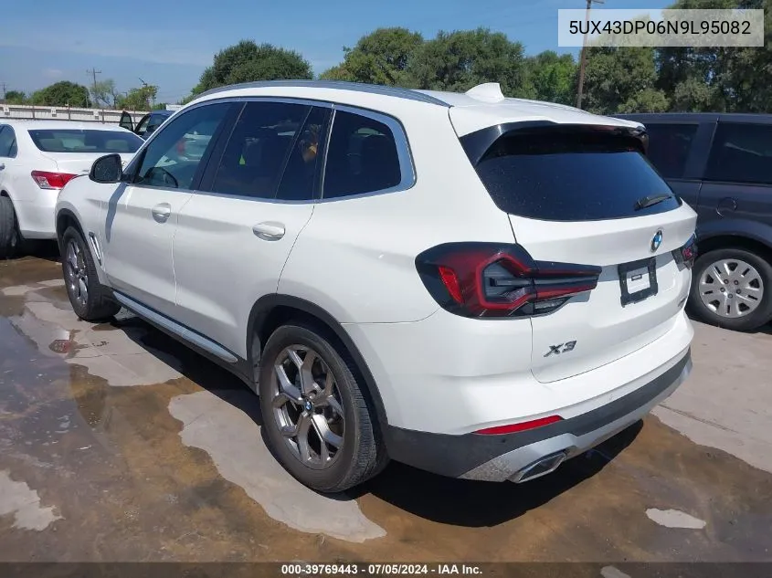 2022 BMW X3 Sdrive30I VIN: 5UX43DP06N9L95082 Lot: 39769443