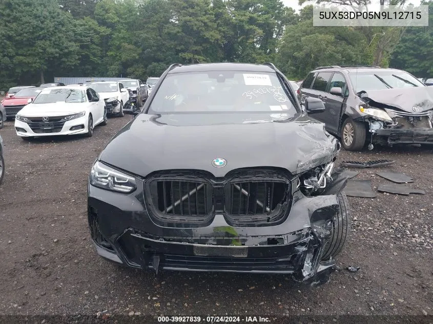 2022 BMW X3 xDrive30I VIN: 5UX53DP05N9L12715 Lot: 39927839