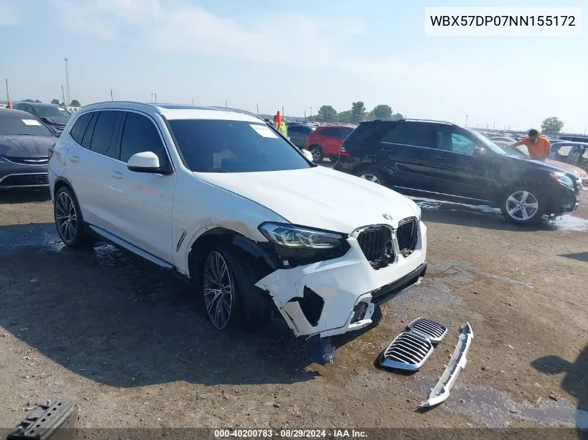 WBX57DP07NN155172 2022 BMW X3 xDrive30I