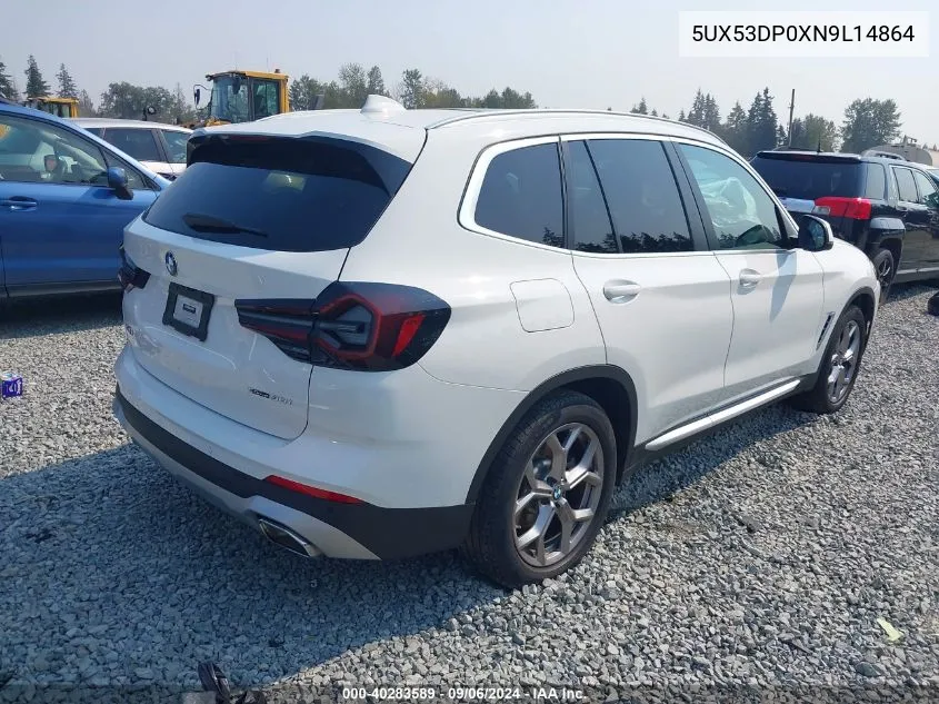 2022 BMW X3 xDrive30I VIN: 5UX53DP0XN9L14864 Lot: 40283589