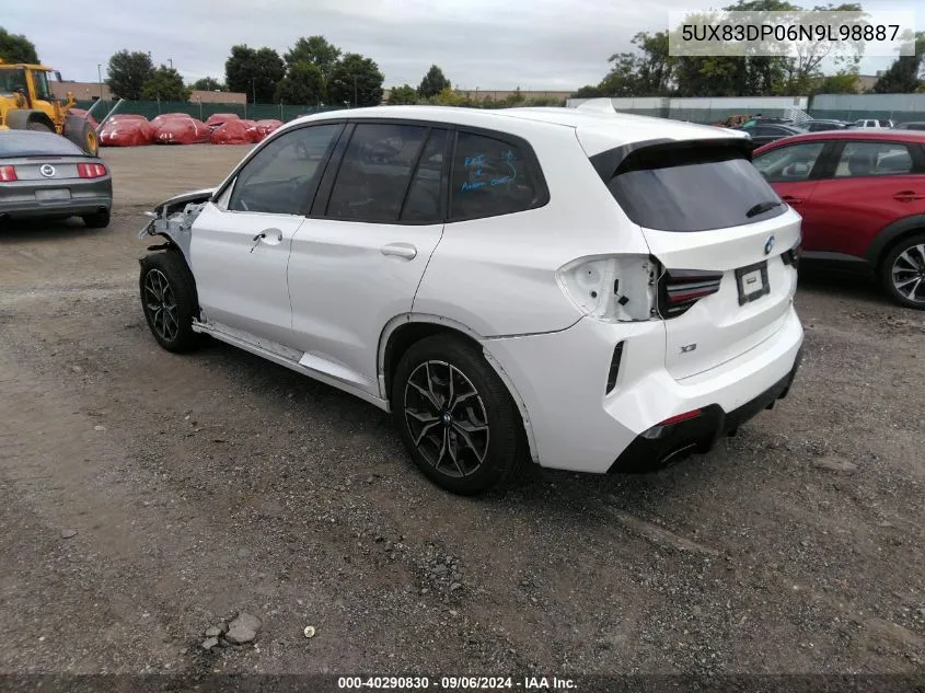 5UX83DP06N9L98887 2022 BMW X3 M40I