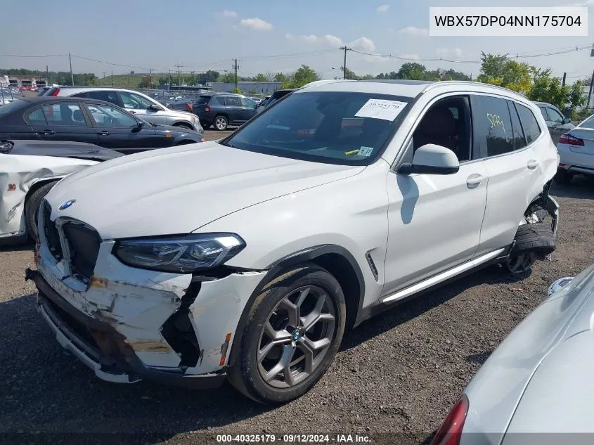 WBX57DP04NN175704 2022 BMW X3 xDrive30I