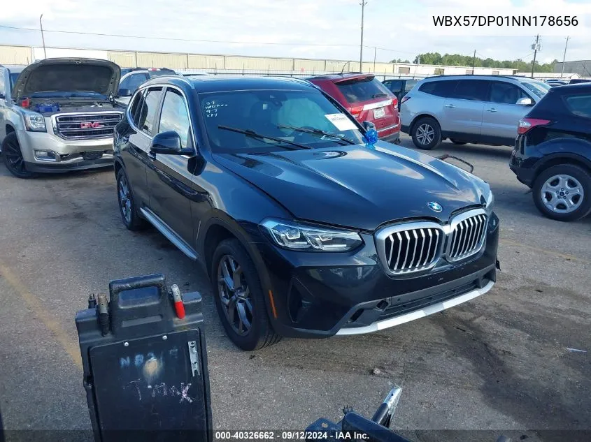 2022 BMW X3 xDrive30I VIN: WBX57DP01NN178656 Lot: 40326662