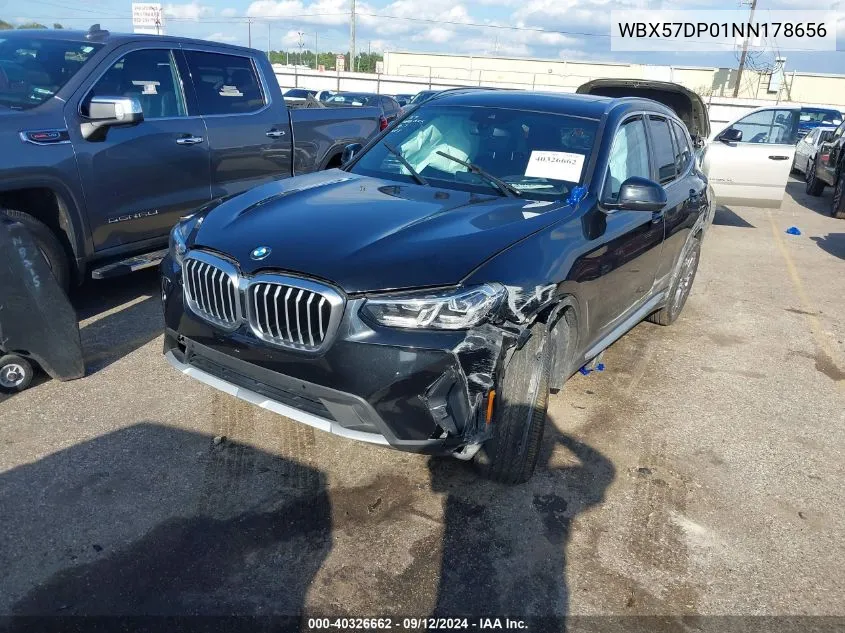 2022 BMW X3 xDrive30I VIN: WBX57DP01NN178656 Lot: 40326662