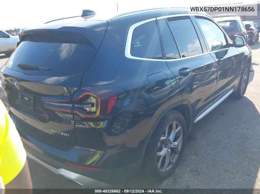 2022 BMW X3 xDrive30I VIN: WBX57DP01NN178656 Lot: 40326662