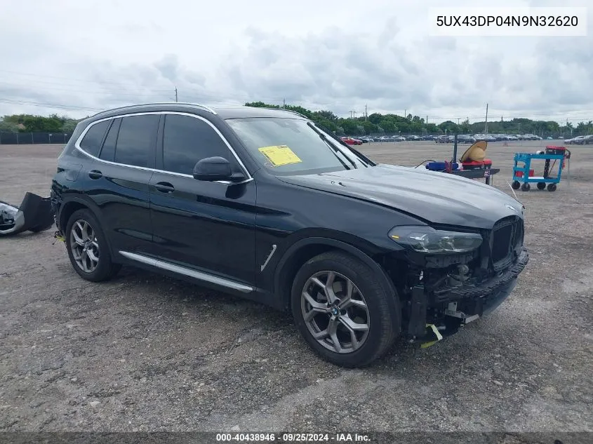 5UX43DP04N9N32620 2022 BMW X3 Sdrive30I