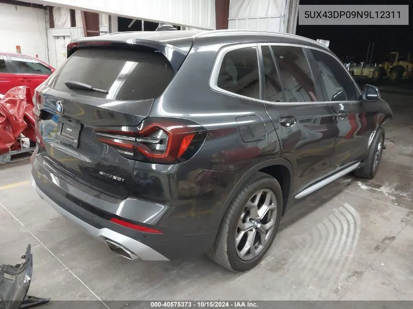 5UX43DP09N9L12311 2022 BMW X3 Sdrive30I