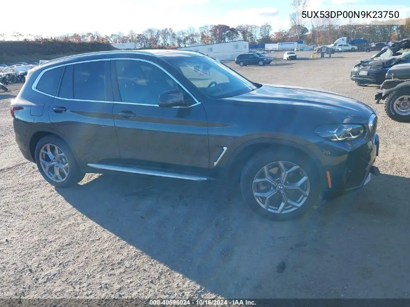 5UX53DP00N9K23750 2022 BMW X3 xDrive30I