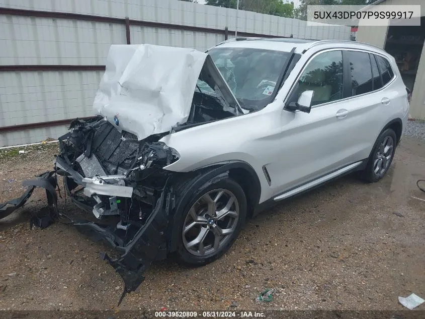 2023 BMW X3 Sdrive30I VIN: 5UX43DP07P9S99917 Lot: 39520809