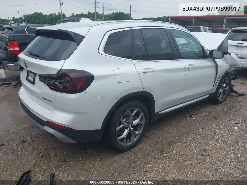 2023 BMW X3 Sdrive30I VIN: 5UX43DP07P9S99917 Lot: 39520809